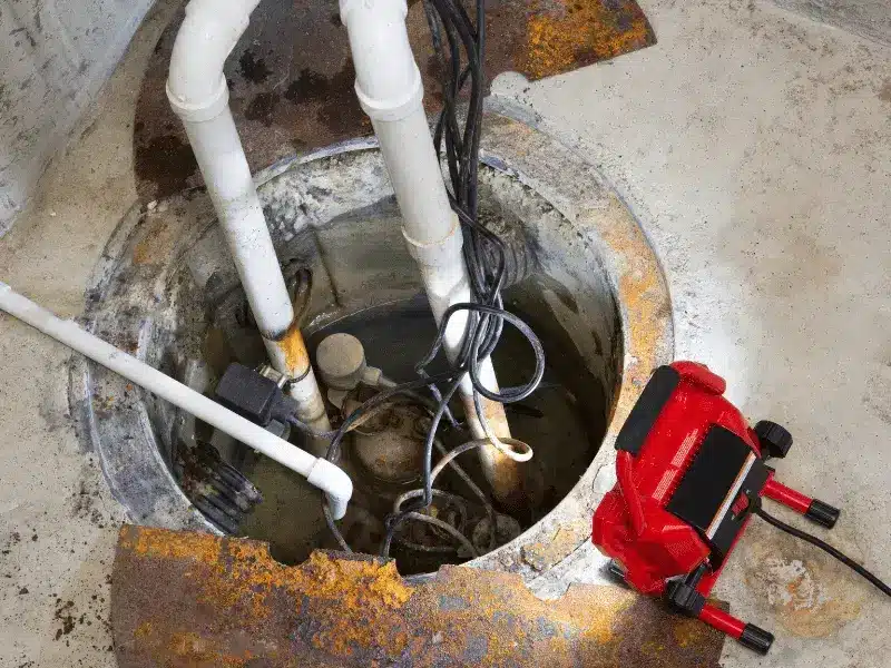 sump pump float stuck